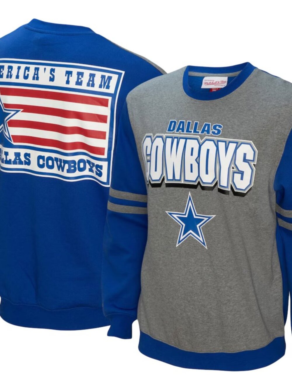 NWT NFL Dallas Cowboys NFL All Over Crew 2.0 Sz Lg